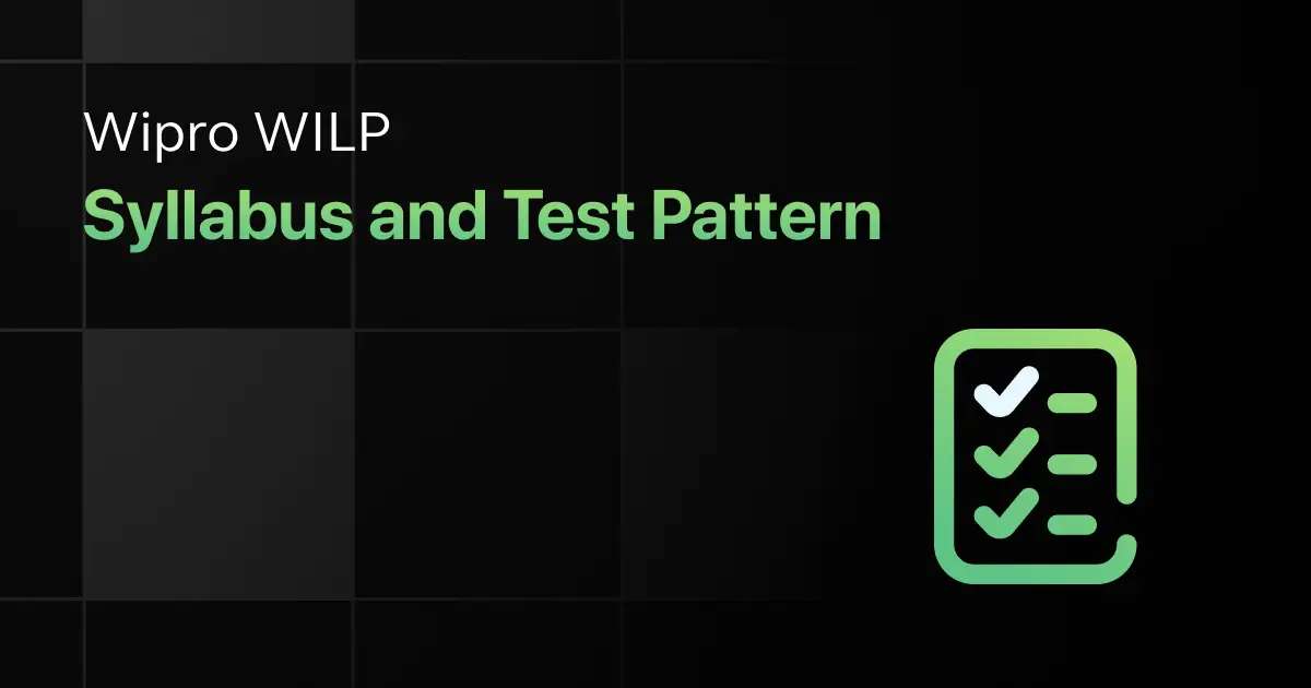 Wipro WILP Latest Syllabus & Test Pattern 2024