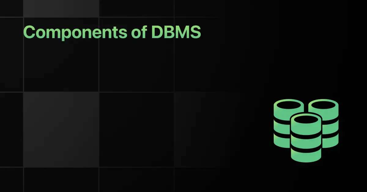 Components of DBMS