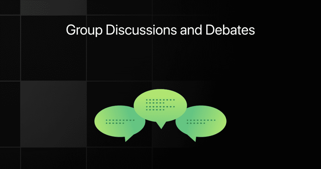 group discussions and debates