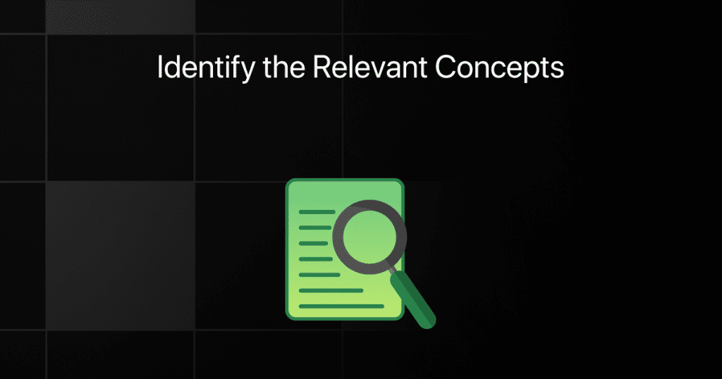 identify the relevant concepts