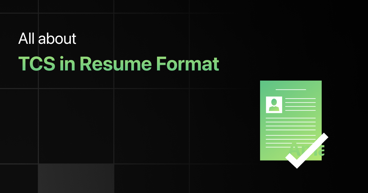 resume format for tcs