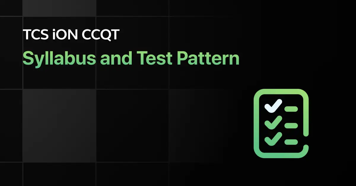 TCS iON CCQT Latest Syllabus & Test Pattern 2023