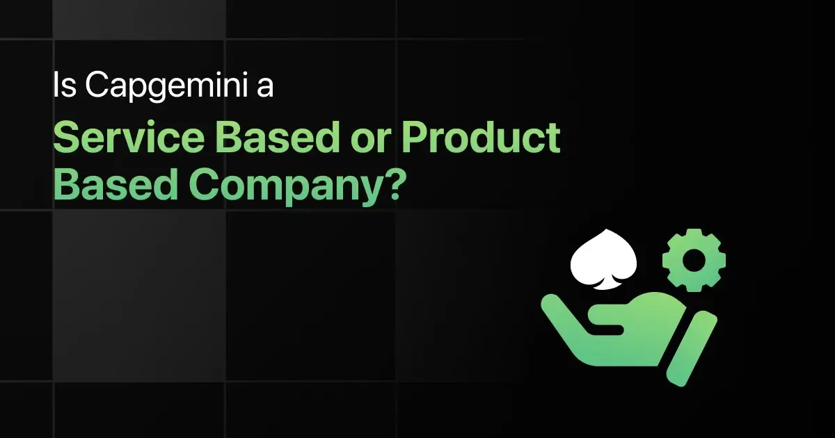 Is Capgemini a Service Based or Product Based Company?