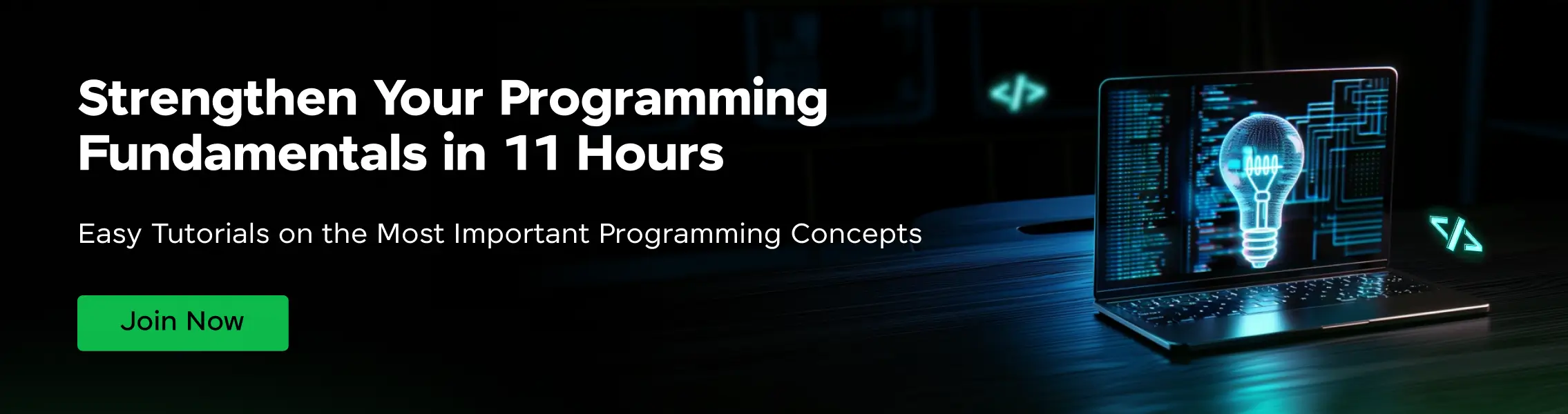 programming fundamentals course desktop banner horizontal